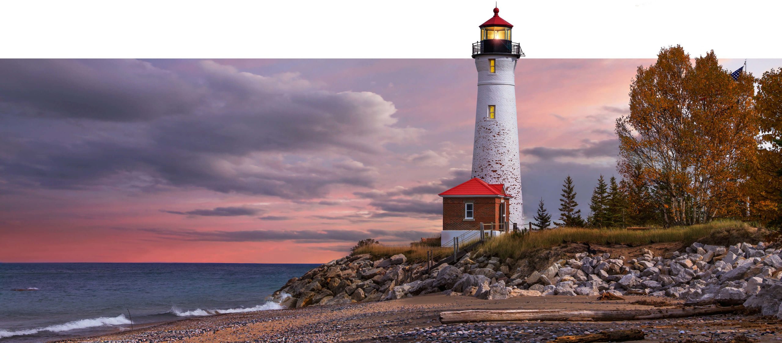 Crisp Point Lighthouse Lake Superior